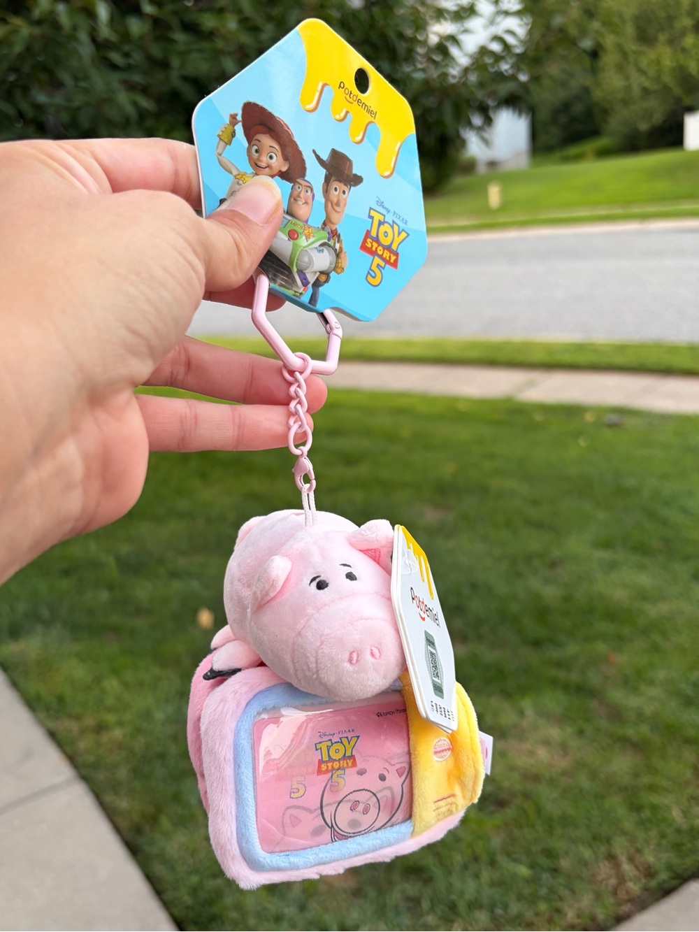 Disney Pixar Toy Story 5 Hamm Plush Bag Charm Keychain Potdemiel New With Tags